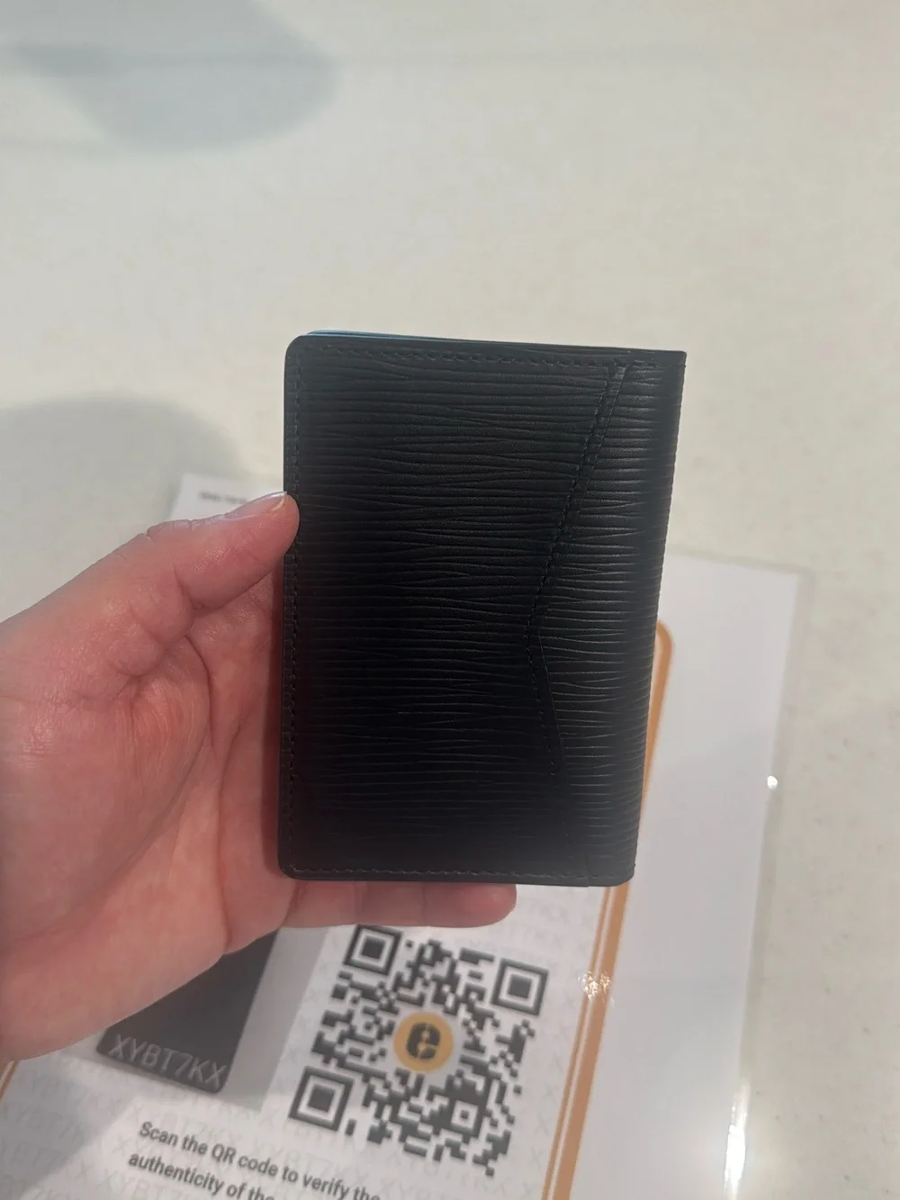 Louis Vuitton Black Epi Leather Passport Cover